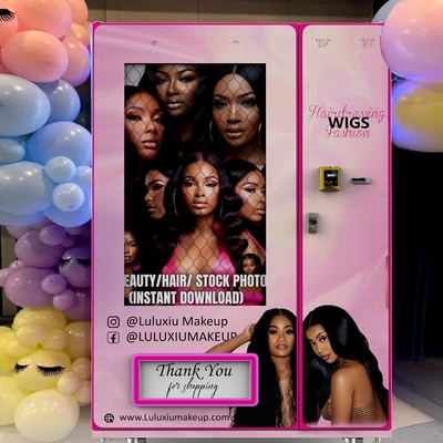 New Arrival Custom Make up Lashes Vending Machine  49 Inch Touch Screen Hair Extension Wigs Vending Machine