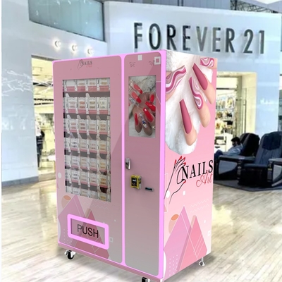 24-hours Beauty Pink Makeup Vending Machine Coin/QR Code/Token Payment System with SDK Function Credit Card Payment System