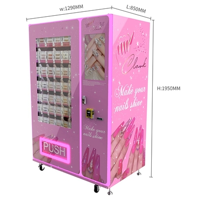 24-hours Beauty Pink Makeup Vending Machine Coin/QR Code/Token Payment System with SDK Function Credit Card Payment System