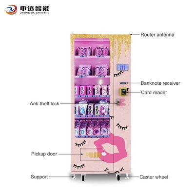 Zhongda Custom Design Pink Small False Lashes Hair Bundles Wigs Beauty Vending Machine in Shopping Mall