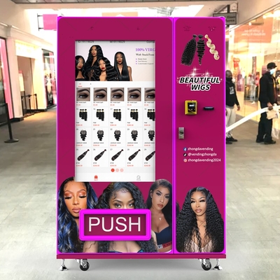 LED Light Custom Trading Card Vending Machine  49 Inches Remote Control Touch Screen Wigs Clothes Vending Machine