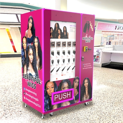 LED Light Custom Trading Card Vending Machine  49 Inches Remote Control Touch Screen Wigs Clothes Vending Machine