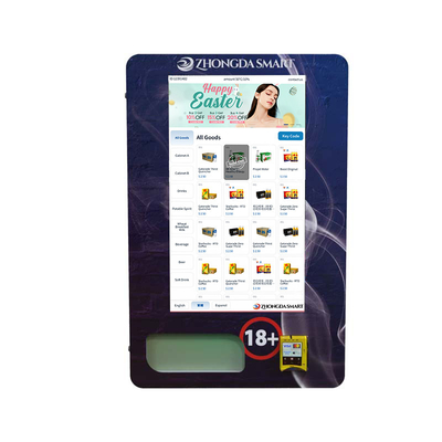 Zhongda Wall-Mounted ID Reader Vending Machine Customizable Age Control with Coin Credit Card Token Payment Systems