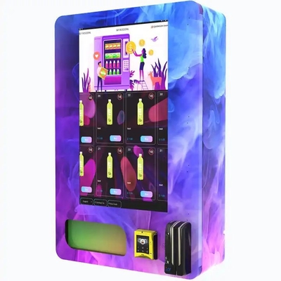 Age-Recognized Wall Mounted Vending Machines with Coin Credit Card Token QR Code Payment Systems SDK Function 1-Year Warranty